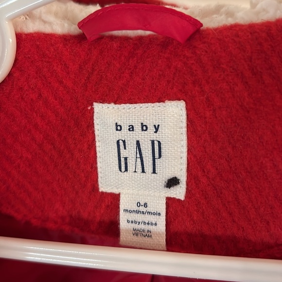 Baby Gap Peacoat 0-6 Months Baby Kid Child Winter Red Mom Jacket Coat Spring - Picture 4 of 5